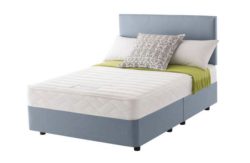 Layezee Calm Memory Micro Quilt Double Blue Divan Bed